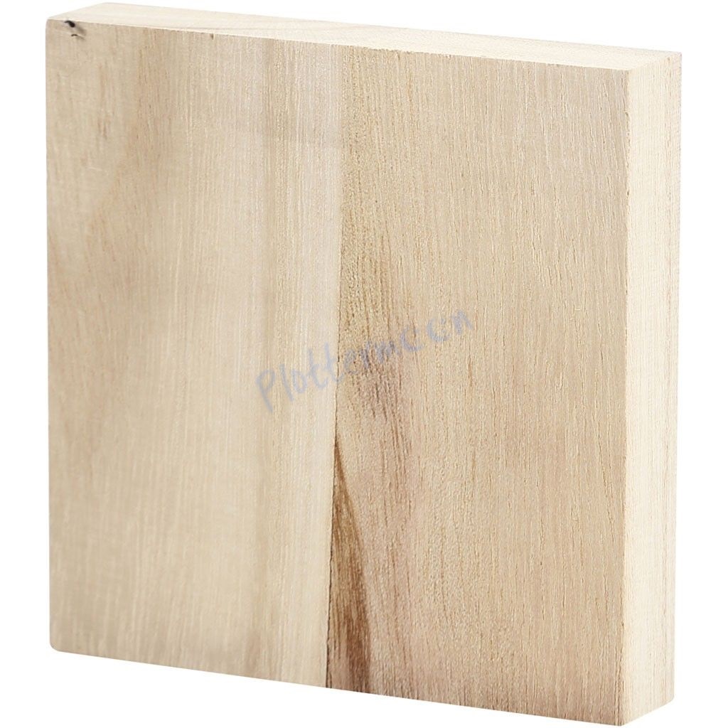 Blanco houten plankje vierkant Plottermoon