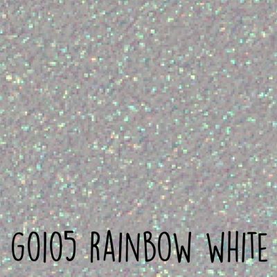 Siser glitter flex G0105 Rainbow white